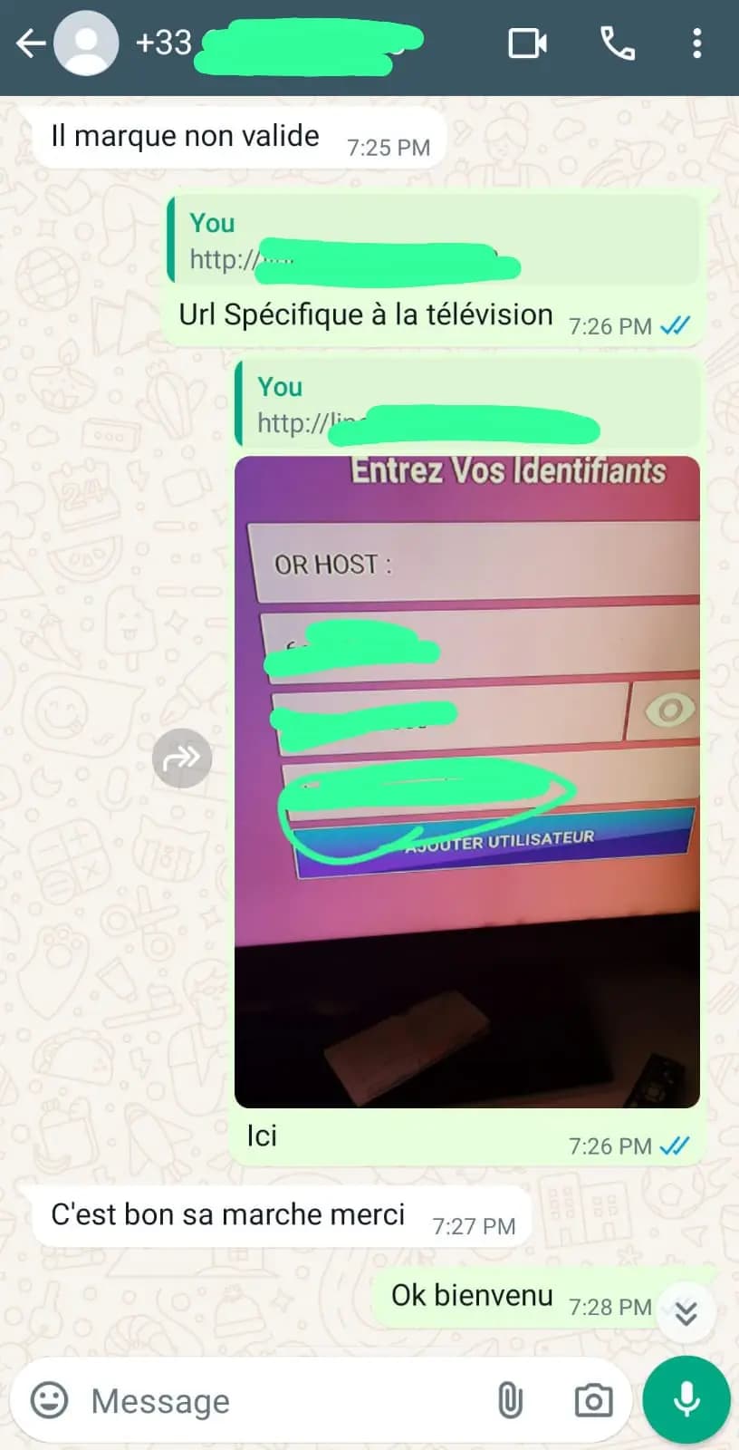 Client conversation screenshot 1